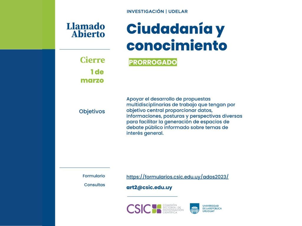 Convocatoria abierta: Programa Ciudadanía y Conocimiento 2023