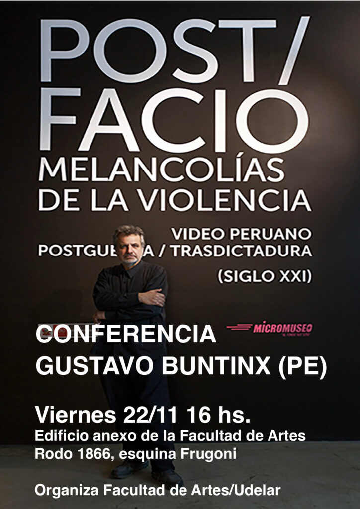 Conferencia Gustavo Buntinx, afiche de difusión