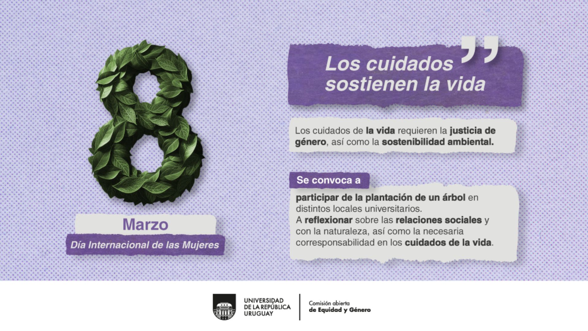 8M – Los cuidados sostienen la vida