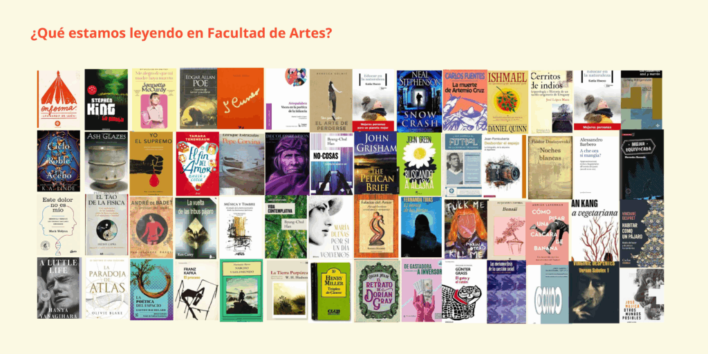 Composición visual con las portadas de los libros mencionados en el relevamiento