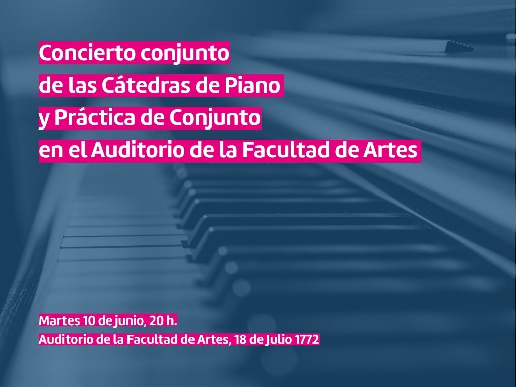 Gráfico de difusión con datos del concierto sobre una fotografía del teclado de un piano