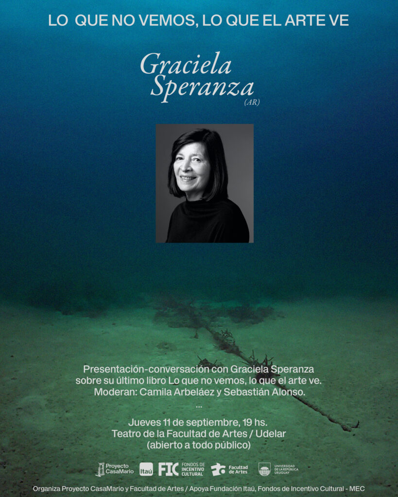 Fráfico de difusión del evento, con fotografía de Graciela Speranza