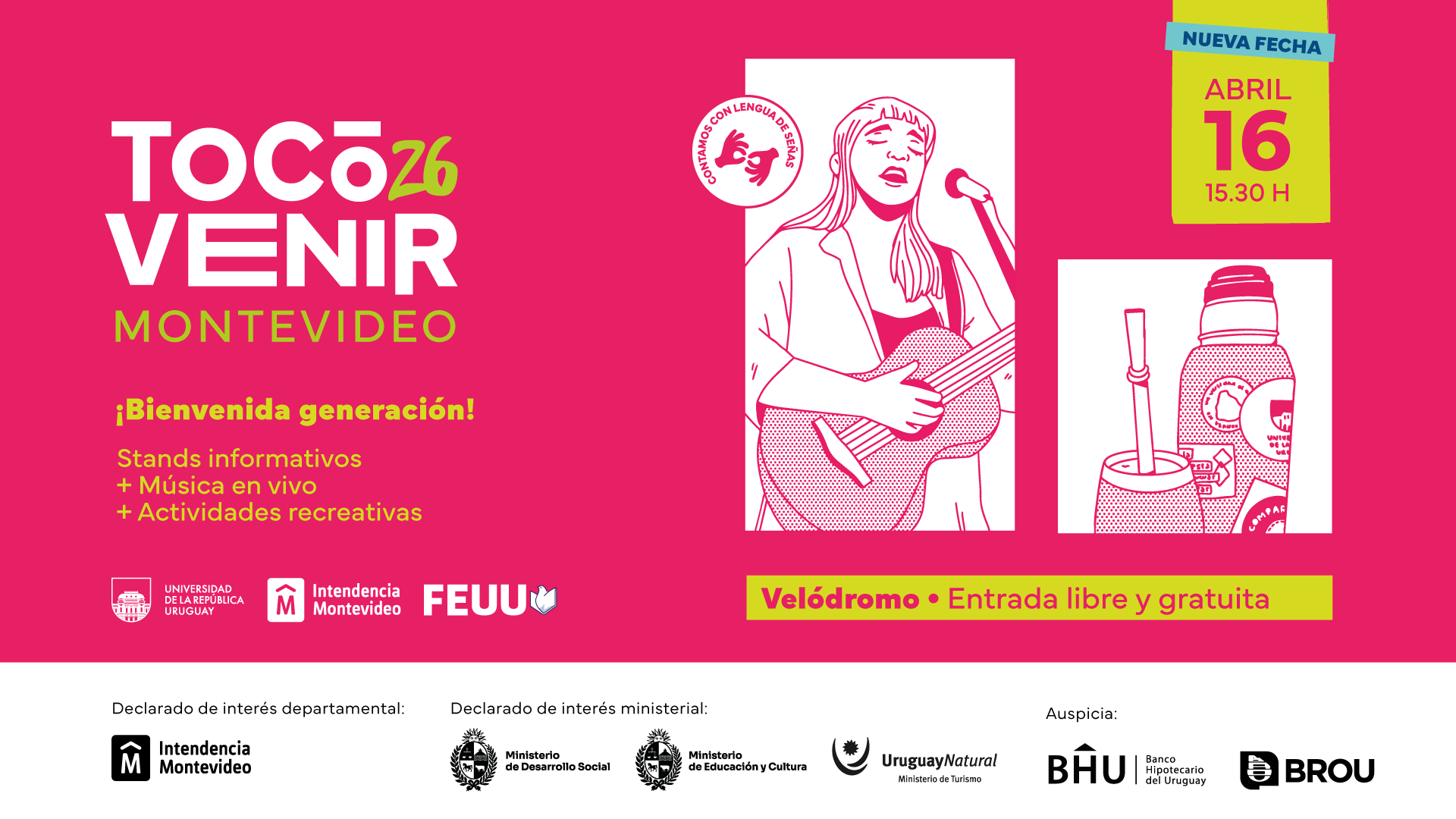 Udelar celebra el ingreso de una nueva generación con el «Tocó Venir» 2026 en todo el país