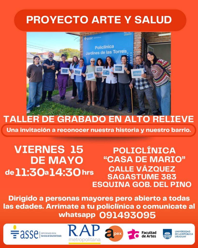 afiche del Taller de grabado en alto relieve
