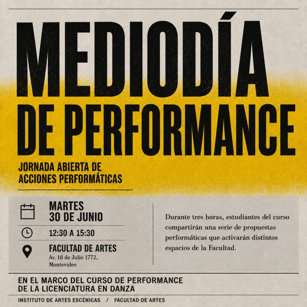 Afiche de difusión Mediodía de Performance