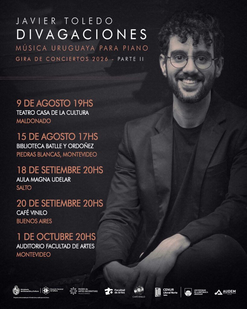 Afiche de difusión Gira de conciertos de Javier Toledo