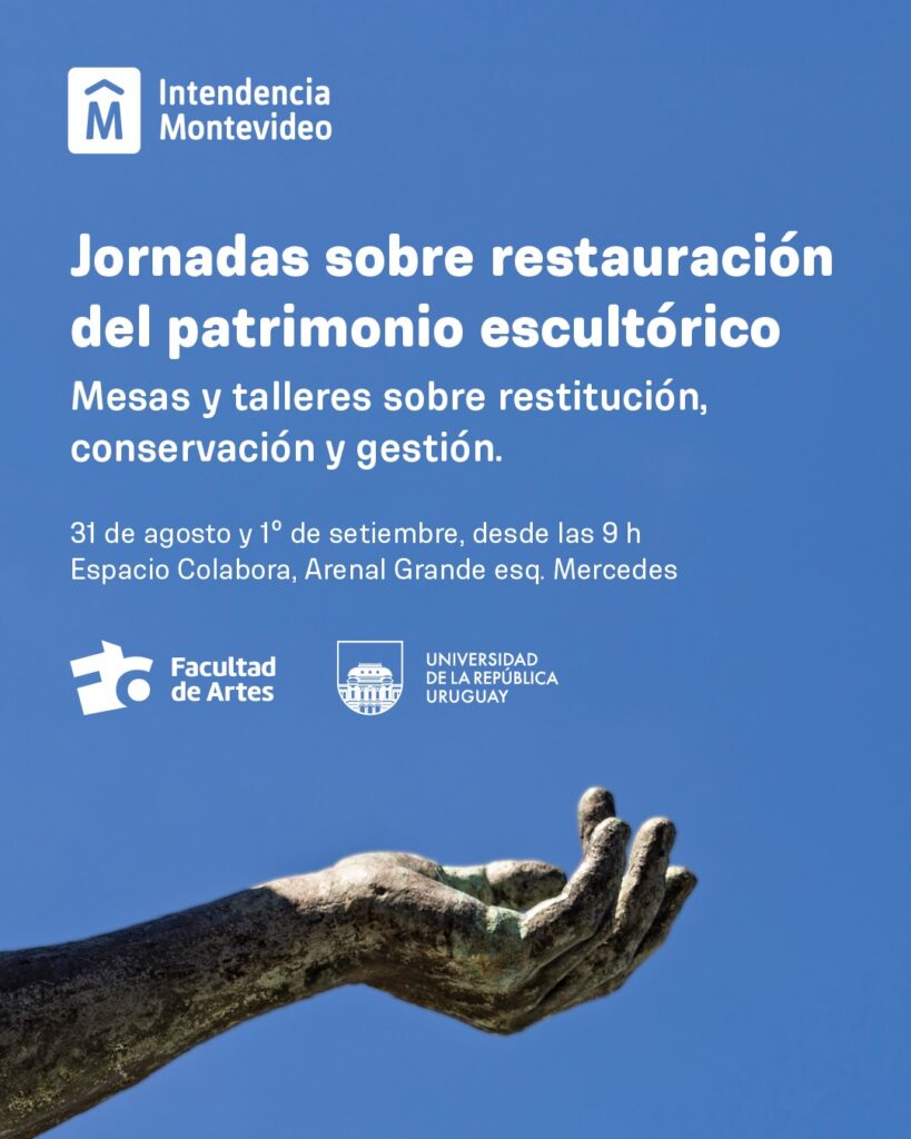 Afiche de difusión de la Jornada sobre patrimonio escultórico en espacios públicos