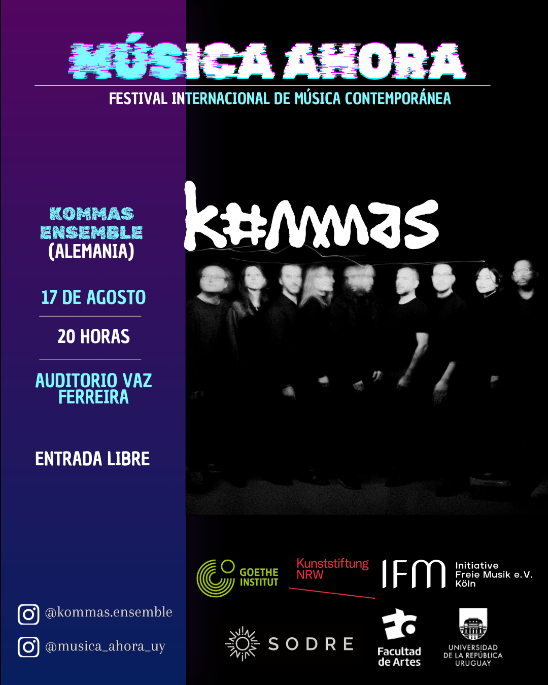 del 17/08 al 30/10 – Música Ahora. Festival Internacional de Música Contemporánea