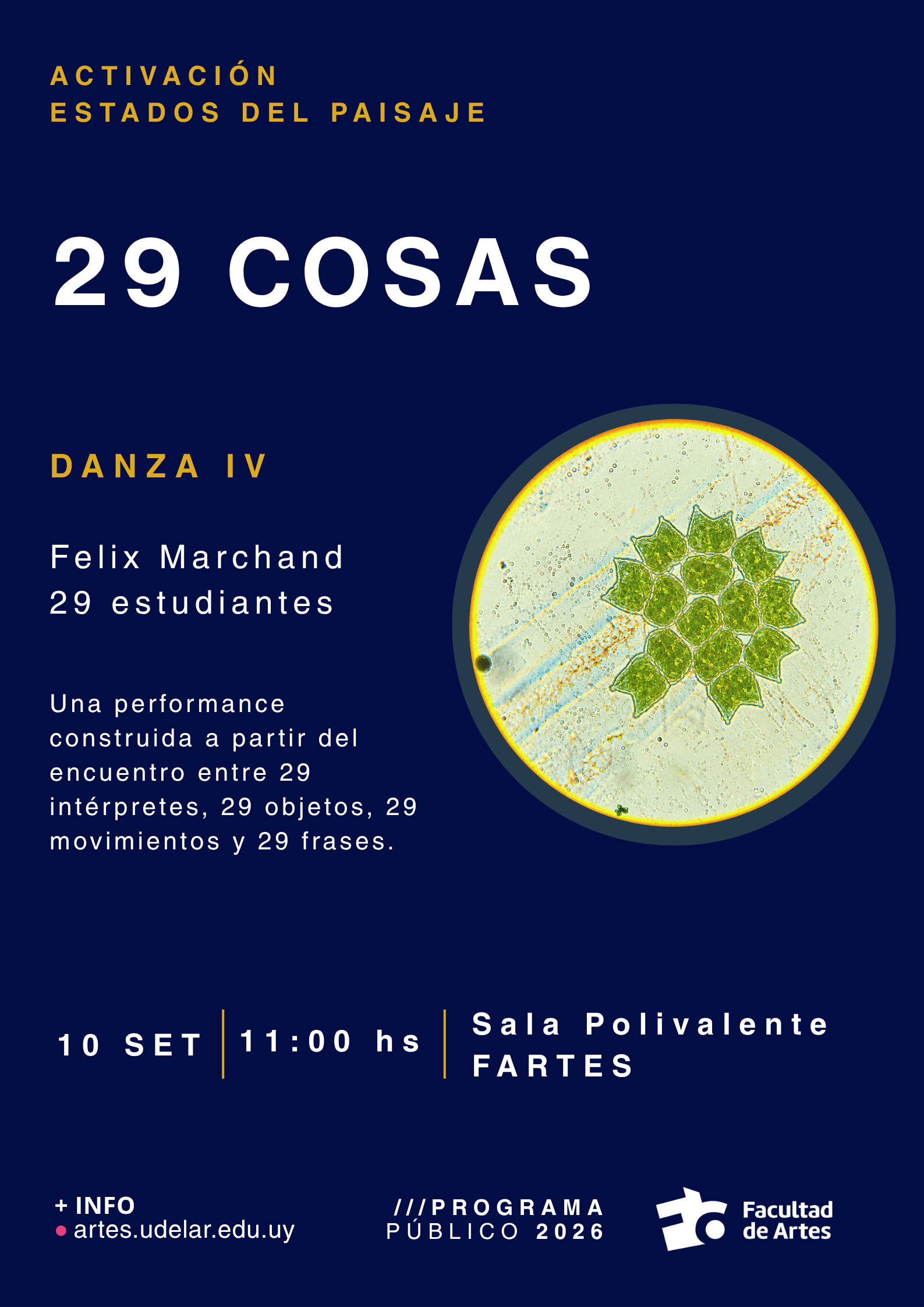 10/09 – 29 cosas, activación escénica del grupo de danza IV con Félix Marchand