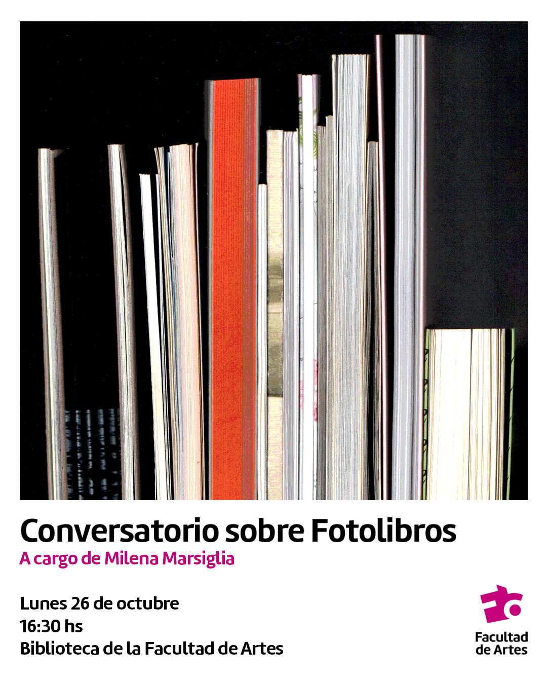 26/10 – Conversatorio sobre Fotolibros, a cargo de Milena Marsiglia