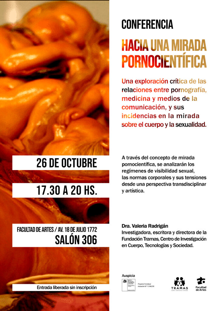 Afiche: conferencia HACIA UNA MIRADA PORNOCIENTÍFICA
