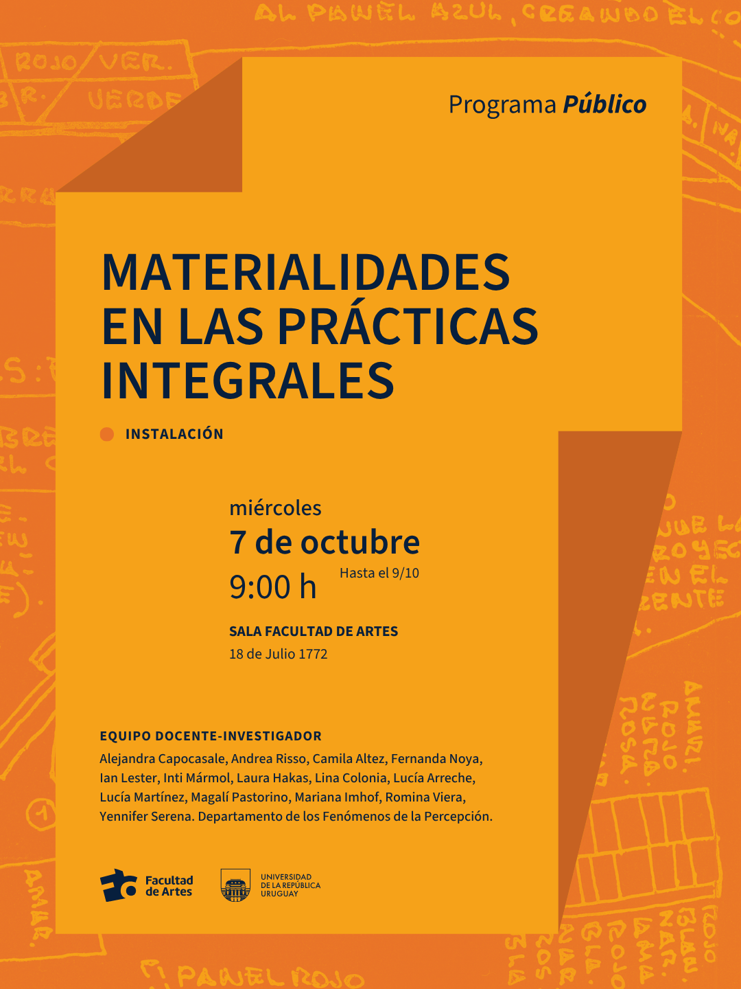 Del 7 al 9/10 – Materialidades en las prácticas integrales